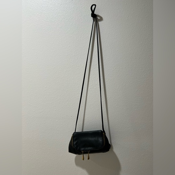 HOBO Elegant Black Leather Crossbody Bag, EUC, lightweight, casual, lined - Picture 1 of 9